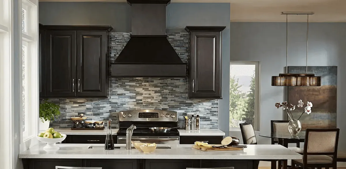 Kitchen cabinet painting and refinishing in a modern kitchen in Louisville, KY